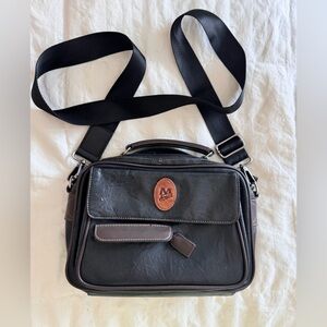 Black and Brown Leather Men's Bag